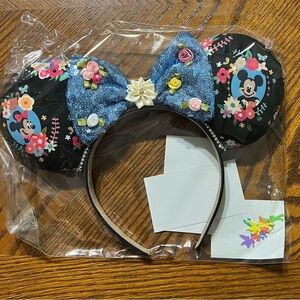 Floral Minnie/Mickey Ears